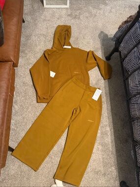 lululemon athletica Mustard Hooded Sweatshirt & Wide-Leg Joggers Set